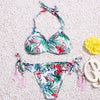 Image of String Reversible Halter High Neck Bikini Set