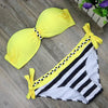 Image of Two-Piece Beachwear Striped Bodysuit