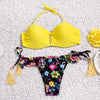 Image of String Reversible Halter High Neck Bikini Set