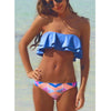 Image of Bandeau Print Brazilian Bikini Set