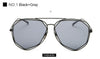 Image of Designer Twin-Beam Aviation Mirror Flat Panel Lens Summer Shades