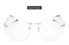 Image of Oversized Gradie Rimless Sunglasses