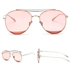 Clear Pink Aviation Sunglasses