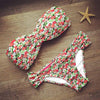 Image of Strapless Floral Print Bikini Set