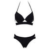 Image of Sexy Push Up Low Waist Halter Bikinis Suit