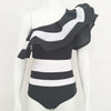 Image of Retro High Waist Brazilian Bikini Set