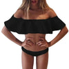 Image of Ruffle Style Push Up Brazilian Bikini Set