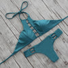 Image of Green Print Halter Top Beach wear Bathing Suits