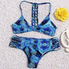 Image of String Reversible Halter High Neck Bikini Set