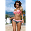 Image of Low Waisted Bathing Suits Halter Top Push Up Bikini Set