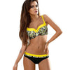 Image of Low Waisted Halter Top Push Up Bikini Set Plus Size