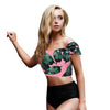 Image of Striped Print Push Up Bikini Set