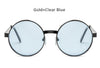 Image of Vintage Men Women Gothic Steampunk Round Sunglasses