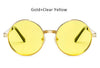 Image of Vintage Men Women Gothic Steampunk Round Sunglasses