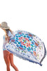 Image of Wildflower Round Towel Beach Picnic Blanket