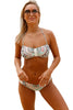 Image of Chic Bohemian Print Halter Bandeau Bikini Set