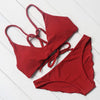 Image of Solid Color Bikini Set