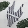 Image of Two-Pieces Swimwear Solid Sleeveless Bodysuits Hollow Out Bikini Suit