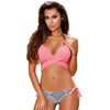 Image of Cross Patchwork Push Up Bathing Suits