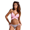 Image of Cross Patchwork Push Up Bathing Suits