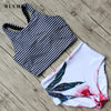 Image of Black Swimsuit Women High Waist Bikini Set