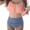 Image of High Waist Bikini 2018 Flounced Swimwear