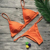 Image of Sexy Solid Top Thong Micro Bikini Set