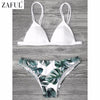 Image of Sexy BrazilianCami Palm Leaf Print Bikini Set