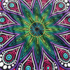 Image of Round Printing Hippie Tapestry Beach Throw