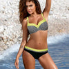Image of Striped Swimwear Women Push Up Bikini Set
