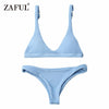 Image of Solid Color Brazilian Bikini Set