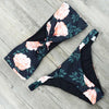 Image of Floral Print Brazilian Thong Bikinis Set
