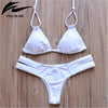 Image of Low Waist Striped Bikini Set