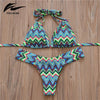 Image of Low Waist Striped Bikini Set