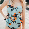 Image of Floral Two Piece Push Up High Waisted Bathing Suit