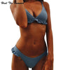 Image of Solid color Padded Bikini Set