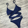 Image of Floral Printed Halter Bikinis Set