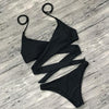 Image of Floral Printed Halter Bikinis Set