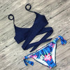 Image of Floral Printed Halter Bikinis Set