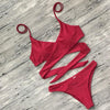 Image of Floral Printed Halter Bikinis Set