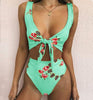 Image of Floral High Waist Bikini Set