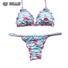 Image of Flamingo Printed Bikini Set