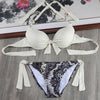 Image of Solid Strappy Bikinis Set