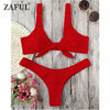Image of Knotted Padded Thong Bikini Set