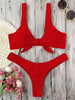 Image of Knotted Padded Thong Bikini Set