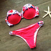Image of Strapless Floral Print Bikini Set