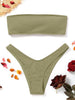 Image of New Women Ribbed High Cut Bikini Set