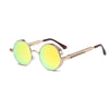 Image of Round Flat Mirror Sunglasses