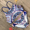 Image of High Neck Hollow Out Bathing Suit