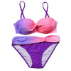 Image of Gradient Color Brazilian Bikini Set Beachwear Bathing Suits